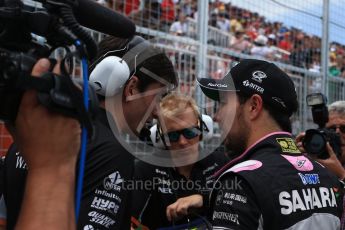 World © Octane Photographic Ltd. Formula 1 - Canadian Grand Prix - Sunday Drivers Parade & Grid. Sergio Perez - Sahara Force India VJM10. Circuit Gilles Villeneuve, Montreal, Canada. Sunday 11th June 2017. Digital Ref: 1856LB2D3396