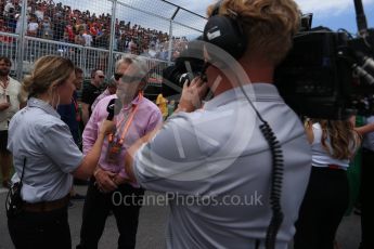 World © Octane Photographic Ltd. Formula 1 - Canadian Grand Prix - Sunday Drivers Parade & Grid. Michael Douglas. Circuit Gilles Villeneuve, Montreal, Canada. Sunday 11th June 2017. Digital Ref: 1856LB2D3435