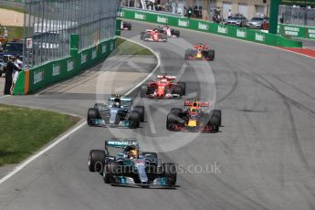 World © Octane Photographic Ltd. Formula 1 - Canadian Grand Prix - Sunday Race. Lewis Hamilton - Mercedes AMG Petronas F1 W08 EQ Energy+. Circuit Gilles Villeneuve, Montreal, Canada. Sunday 11th June 2017. Digital Ref: 1857LB1D7861