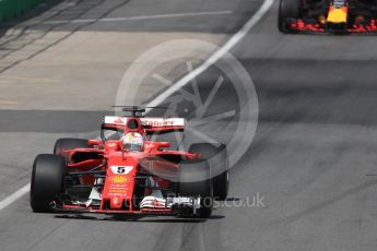 World © Octane Photographic Ltd. Formula 1 - Canadian Grand Prix - Sunday Race. Sebastian Vettel - Scuderia Ferrari SF70H. Circuit Gilles Villeneuve, Montreal, Canada. Sunday 11th June 2017. Digital Ref: 1857LB1D7925