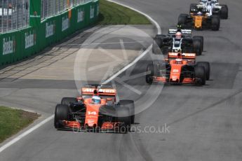World © Octane Photographic Ltd. Formula 1 - Canadian Grand Prix - Sunday Race. Fernando Alonso - McLaren Honda MCL32. Circuit Gilles Villeneuve, Montreal, Canada. Sunday 11th June 2017. Digital Ref: 1857LB1D7948
