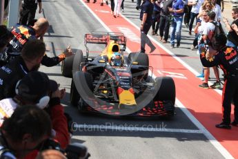 World © Octane Photographic Ltd. Formula 1 - Canadian Grand Prix - Sunday Race - Podium. Daniel Ricciardo - Red Bull Racing RB13. Circuit Gilles Villeneuve, Montreal, Canada. Sunday 11th June 2017. Digital Ref: 1858LB1D8212