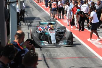 World © Octane Photographic Ltd. Formula 1 - Canadian Grand Prix - Sunday Race - Podium. Lewis Hamilton - Mercedes AMG Petronas F1 W08 EQ Energy+. Circuit Gilles Villeneuve, Montreal, Canada. Sunday 11th June 2017. Digital Ref: 1858LB1D8222