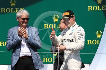 World © Octane Photographic Ltd. Formula 1 - Canadian Grand Prix - Sunday Race - Podium. Valtteri Bottas - Mercedes AMG Petronas F1 W08 EQ Energy+. Circuit Gilles Villeneuve, Montreal, Canada. Sunday 11th June 2017. Digital Ref: 1858LB1D8389