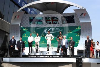 World © Octane Photographic Ltd. Formula 1 - Canadian Grand Prix - Sunday Race - Podium. Lewis Hamilton - Mercedes AMG Petronas F1 W08 EQ Energy+ and Valtteri Bottas, Daniel Ricciardo - Red Bull Racing RB13. Circuit Gilles Villeneuve, Montreal, Canada. Sunday 11th June 2017. Digital Ref: 1858LB1D8471