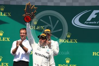 World © Octane Photographic Ltd. Formula 1 - Canadian Grand Prix - Sunday Race - Podium. Lewis Hamilton - Mercedes AMG Petronas F1 W08 EQ Energy+. Circuit Gilles Villeneuve, Montreal, Canada. Sunday 11th June 2017. Digital Ref: 1858LB1D8561