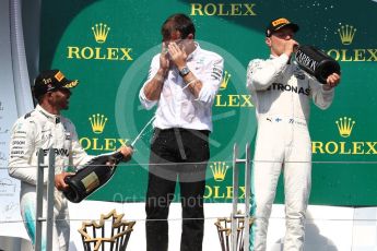 World © Octane Photographic Ltd. Formula 1 - Canadian Grand Prix - Sunday Race - Podium. Valtteri Bottas - Mercedes AMG Petronas F1 W08 EQ Energy+. Circuit Gilles Villeneuve, Montreal, Canada. Sunday 11th June 2017. Digital Ref: 1858LB1D8648