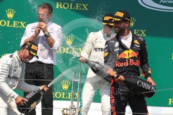 World © Octane Photographic Ltd. Formula 1 - Canadian Grand Prix - Sunday Race - Podium. Daniel Ricciardo - Red Bull Racing RB13. Circuit Gilles Villeneuve, Montreal, Canada. Sunday 11th June 2017. Digital Ref: 1858LB1D8691