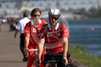 World © Octane Photographic Ltd. Formula 1 - Canadian Grand Prix - Sunday Paddock. Sebastian Vettel - Scuderia Ferrari SF70H. Circuit Gilles Villeneuve, Montreal, Canada. Sunday 11th June 2017. Digital Ref: 1855LB1D7128