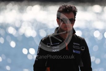 World © Octane Photographic Ltd. Formula 1 - Canadian Grand Prix - Sunday Paddock. Sergio Perez - Sahara Force India VJM10. Circuit Gilles Villeneuve, Montreal, Canada. Sunday 11th June 2017. Digital Ref: 1855LB1D7169