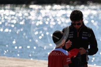 World © Octane Photographic Ltd. Formula 1 - Canadian Grand Prix - Sunday Paddock. Sergio Perez - Sahara Force India VJM10. Circuit Gilles Villeneuve, Montreal, Canada. Sunday 11th June 2017. Digital Ref: 1855LB1D7176