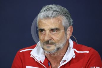 World © Octane Photographic Ltd. Formula 1 - Canadian Grand Prix - Friday FIA Team Personnel Press Conference. Maurizio Arrivabene – Managing Director and Team Principal of Scuderia Ferrari. Circuit Gilles Villeneuve, Montreal, Canada. Friday 9th June 2017. Digital Ref: 1852LB1D4325