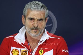 World © Octane Photographic Ltd. Formula 1 - Canadian Grand Prix - Friday FIA Team Personnel Press Conference. Maurizio Arrivabene – Managing Director and Team Principal of Scuderia Ferrari. Circuit Gilles Villeneuve, Montreal, Canada. Friday 9th June 2017. Digital Ref: 1852LB1D4353