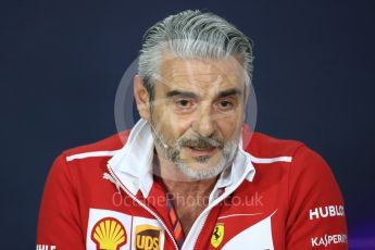 World © Octane Photographic Ltd. Formula 1 - Canadian Grand Prix - Friday FIA Team Personnel Press Conference. Maurizio Arrivabene – Managing Director and Team Principal of Scuderia Ferrari. Circuit Gilles Villeneuve, Montreal, Canada. Friday 9th June 2017. Digital Ref: 1852LB1D4413