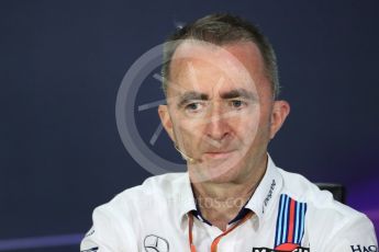 World © Octane Photographic Ltd. Formula 1 - Canadian Grand Prix - Friday FIA Team Personnel Press Conference. Paddy Lowe - Chief Technical Officer at Williams Martini Racing. Circuit Gilles Villeneuve, Montreal, Canada. Friday 9th June 2017. Digital Ref: 1852LB1D4463
