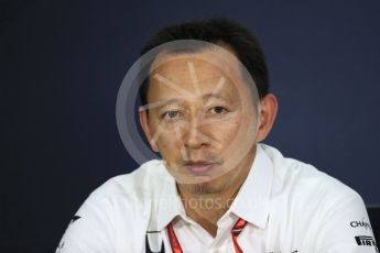 World © Octane Photographic Ltd. Formula 1 - Canadian Grand Prix - Friday FIA Team Personnel Press Conference. Yusuke Hasegawa – Chief of Honda F1 project. Circuit Gilles Villeneuve, Montreal, Canada. Friday 9th June 2017. Digital Ref: 1852LB1D4502