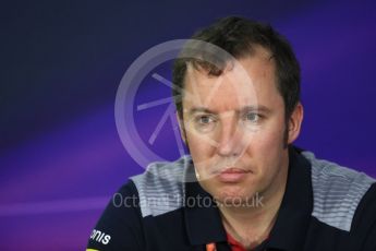 World © Octane Photographic Ltd. Formula 1 - Canadian Grand Prix - Friday FIA Team Personnel Press Conference. Jody Egginton - Head of Vehicle Performance. Circuit Gilles Villeneuve, Montreal, Canada. Friday 9th June 2017. Digital Ref: 1852LB1D4510