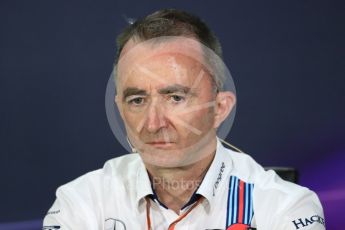 World © Octane Photographic Ltd. Formula 1 - Canadian Grand Prix - Friday FIA Team Personnel Press Conference. Paddy Lowe - Chief Technical Officer at Williams Martini Racing. Circuit Gilles Villeneuve, Montreal, Canada. Friday 9th June 2017. Digital Ref: 1852LB1D4518