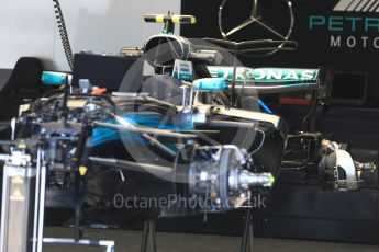 World © Octane Photographic Ltd. Formula 1 - Canadian Grand Prix - Thursday Pit Lane. Mercedes AMG Petronas F1 W08 EQ Energy+. Circuit Gilles Villeneuve, Montreal, Canada. Thursday 8th June 2017. Digital Ref: 1848LB1D2656