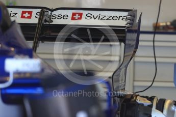 World © Octane Photographic Ltd. Formula 1 - Canadian Grand Prix - Thursday Pit Lane. Sauber F1 Team C36. Circuit Gilles Villeneuve, Montreal, Canada. Thursday 8th June 2017. Digital Ref: 1848LB1D2818