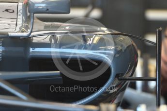 World © Octane Photographic Ltd. Formula 1 - Canadian Grand Prix - Thursday Pit Lane. Haas F1 Team VF-17. Circuit Gilles Villeneuve, Montreal, Canada. Thursday 8th June 2017. Digital Ref: 1848LB1D2852