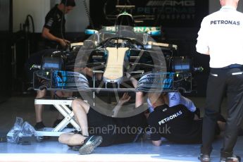 World © Octane Photographic Ltd. Formula 1 - Canadian Grand Prix - Thursday Pit Lane. Lewis Hamilton - Mercedes AMG Petronas F1 W08 EQ Energy+. Circuit Gilles Villeneuve, Montreal, Canada. Thursday 8th June 2017. Digital Ref: 1848LB2D1293