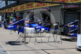 World © Octane Photographic Ltd. Formula 1 - Canadian Grand Prix - Thursday Pit Lane. Sauber F1 Team C36. Circuit Gilles Villeneuve, Montreal, Canada. Thursday 8th June 2017. Digital Ref: 1848LB2D1345