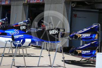 World © Octane Photographic Ltd. Formula 1 - Canadian Grand Prix - Thursday Pit Lane. Sauber F1 Team C36. Circuit Gilles Villeneuve, Montreal, Canada. Thursday 8th June 2017. Digital Ref: 1848LB2D1350