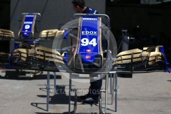 World © Octane Photographic Ltd. Formula 1 - Canadian Grand Prix - Thursday Pit Lane. Sauber F1 Team C36. Circuit Gilles Villeneuve, Montreal, Canada. Thursday 8th June 2017. Digital Ref: 1848LB2D1355