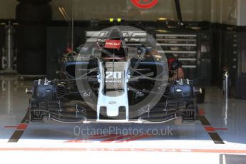 World © Octane Photographic Ltd. Formula 1 - Canadian Grand Prix - Thursday Pit Lane. Kevin Magnussen - Haas F1 Team VF-17. Circuit Gilles Villeneuve, Montreal, Canada. Thursday 8th June 2017. Digital Ref: 1848LB2D1363