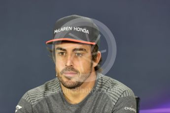 World © Octane Photographic Ltd. Formula 1 - Canadian Grand Prix – Thursday Drivers Press Conference. Fernando Alonso - McLaren Honda. Circuit Gilles Villeneuve, Montreal, Canada. Thursday 8th June 2017. Digital Ref: 1847LB1D2111