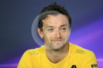 World © Octane Photographic Ltd. Formula 1 - Canadian Grand Prix – Thursday Drivers Press Conference. Jolyon Palmer - Renault Sport F1 Team. Circuit Gilles Villeneuve, Montreal, Canada. Thursday 8th June 2017. Digital Ref: 1847LB1D2229