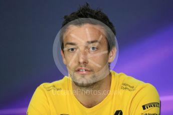 World © Octane Photographic Ltd. Formula 1 - Canadian Grand Prix – Thursday Drivers Press Conference. Jolyon Palmer - Renault Sport F1 Team. Circuit Gilles Villeneuve, Montreal, Canada. Thursday 8th June 2017. Digital Ref: 1847LB1D2382