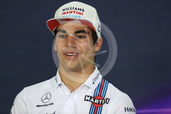 World © Octane Photographic Ltd. Formula 1 - Canadian Grand Prix – Thursday Drivers Press Conference. Lance Stroll - Williams Martini Racing. Circuit Gilles Villeneuve, Montreal, Canada. Thursday 8th June 2017. Digital Ref: 1847LB1D2578