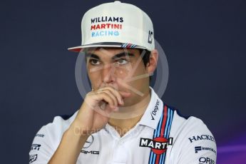 World © Octane Photographic Ltd. Formula 1 - Canadian Grand Prix – Thursday Drivers Press Conference. Lance Stroll - Williams Martini Racing. Circuit Gilles Villeneuve, Montreal, Canada. Thursday 8th June 2017. Digital Ref: 1847LB1D2638