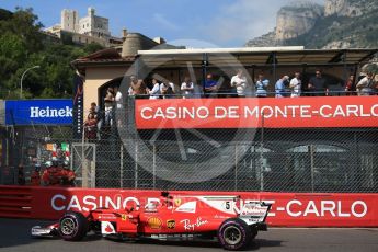 World © Octane Photographic Ltd. Formula 1 - Monaco Grand Prix - Practice 1. Sebastian Vettel - Scuderia Ferrari SF70H. Monte Carlo, Monaco. Wednesday 24th May 2017. Digital Ref: 1830CB2D9793