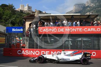 World © Octane Photographic Ltd. Formula 1 - Monaco Grand Prix - Practice 1. Lance Stroll - Williams Martini Racing FW40. Monte Carlo, Monaco. Wednesday 24th May 2017. Digital Ref: 1830CB2D9795