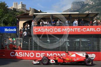 World © Octane Photographic Ltd. Formula 1 - Monaco Grand Prix - Practice 1. Kimi Raikkonen - Scuderia Ferrari SF70H. Monte Carlo, Monaco. Wednesday 24th May 2017. Digital Ref: 1830CB2D9799