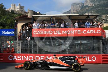 World © Octane Photographic Ltd. Formula 1 - Monaco Grand Prix - Practice 1. Fernando Alonso - McLaren Honda MCL32. Monte Carlo, Monaco. Wednesday 24th May 2017. Digital Ref: 1830CB2D9819