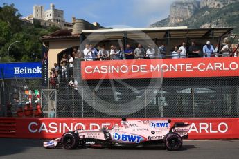 World © Octane Photographic Ltd. Formula 1 - Monaco Grand Prix - Practice 1. Sergio Perez - Sahara Force India VJM10. Monte Carlo, Monaco. Wednesday 24th May 2017. Digital Ref: 1830CB2D9822