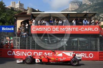 World © Octane Photographic Ltd. Formula 1 - Monaco Grand Prix - Practice 1. Kimi Raikkonen - Scuderia Ferrari SF70H. Monte Carlo, Monaco. Wednesday 24th May 2017. Digital Ref: 1830CB2D9835