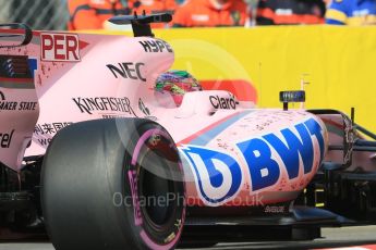 World © Octane Photographic Ltd. Formula 1 - Monaco Grand Prix - Practice 1. Sergio Perez - Sahara Force India VJM10. Monte Carlo, Monaco. Wednesday 24th May 2017. Digital Ref: 1830CB7D5741