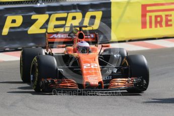 World © Octane Photographic Ltd. Formula 1 - Monaco Grand Prix - Practice 1. Jenson Button - McLaren Honda MCL32. Monte Carlo, Monaco. Wednesday 24th May 2017. Digital Ref: 1830CB7D6032