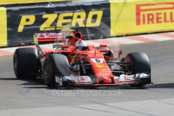 World © Octane Photographic Ltd. Formula 1 - Monaco Grand Prix - Practice 1. Sebastian Vettel - Scuderia Ferrari SF70H. Monte Carlo, Monaco. Wednesday 24th May 2017. Digital Ref: 1830CB7D6050