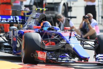 World © Octane Photographic Ltd. Formula 1 - Monaco Grand Prix - Practice 1. Carlos Sainz - Scuderia Toro Rosso STR12. Monte Carlo, Monaco. Wednesday 24th May 2017. Digital Ref: 1830CB7D6066