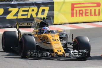 World © Octane Photographic Ltd. Formula 1 - Monaco Grand Prix - Practice 1. Jolyon Palmer - Renault Sport F1 Team R.S.17. Monte Carlo, Monaco. Wednesday 24th May 2017. Digital Ref: 1830CB7D6070