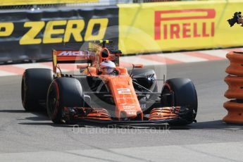 World © Octane Photographic Ltd. Formula 1 - Monaco Grand Prix - Practice 1. Stoffel Vandoorne - McLaren Honda MCL32. Monte Carlo, Monaco. Wednesday 24th May 2017. Digital Ref: 1830CB7D6101