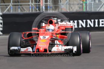 World © Octane Photographic Ltd. Formula 1 - Monaco Grand Prix - Practice 1. Sebastian Vettel - Scuderia Ferrari SF70H. Monte Carlo, Monaco. Wednesday 24th May 2017. Digital Ref: 1830CB7D6186
