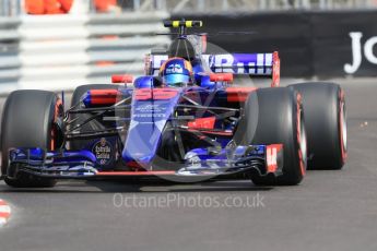 World © Octane Photographic Ltd. Formula 1 - Monaco Grand Prix - Practice 1. Carlos Sainz - Scuderia Toro Rosso STR12. Monte Carlo, Monaco. Wednesday 24th May 2017. Digital Ref: 1830CB7D6191