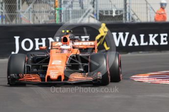 World © Octane Photographic Ltd. Formula 1 - Monaco Grand Prix - Practice 1. Stoffel Vandoorne - McLaren Honda MCL32. Monte Carlo, Monaco. Wednesday 24th May 2017. Digital Ref: 1830CB7D6213